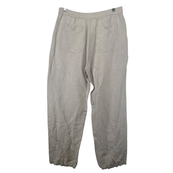 Cubavera Men Pants Sz M Ivory Linen/Rayon Drawstring Beachy Resort Cruise Casual - Picture 2 of 12